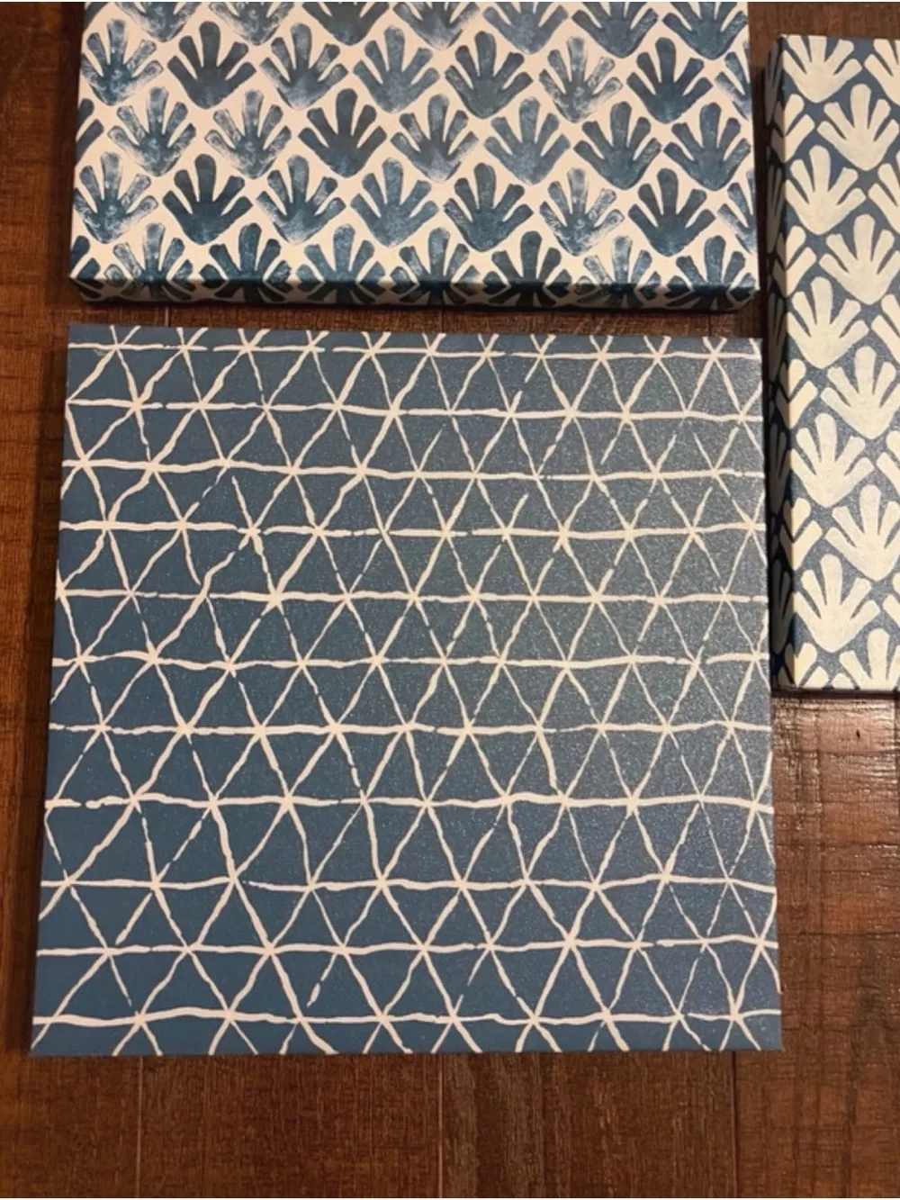 Blue Patterned Wall Art Set - Home Wall Decor